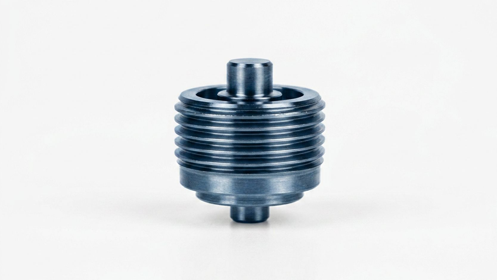 Blue anodised finned component